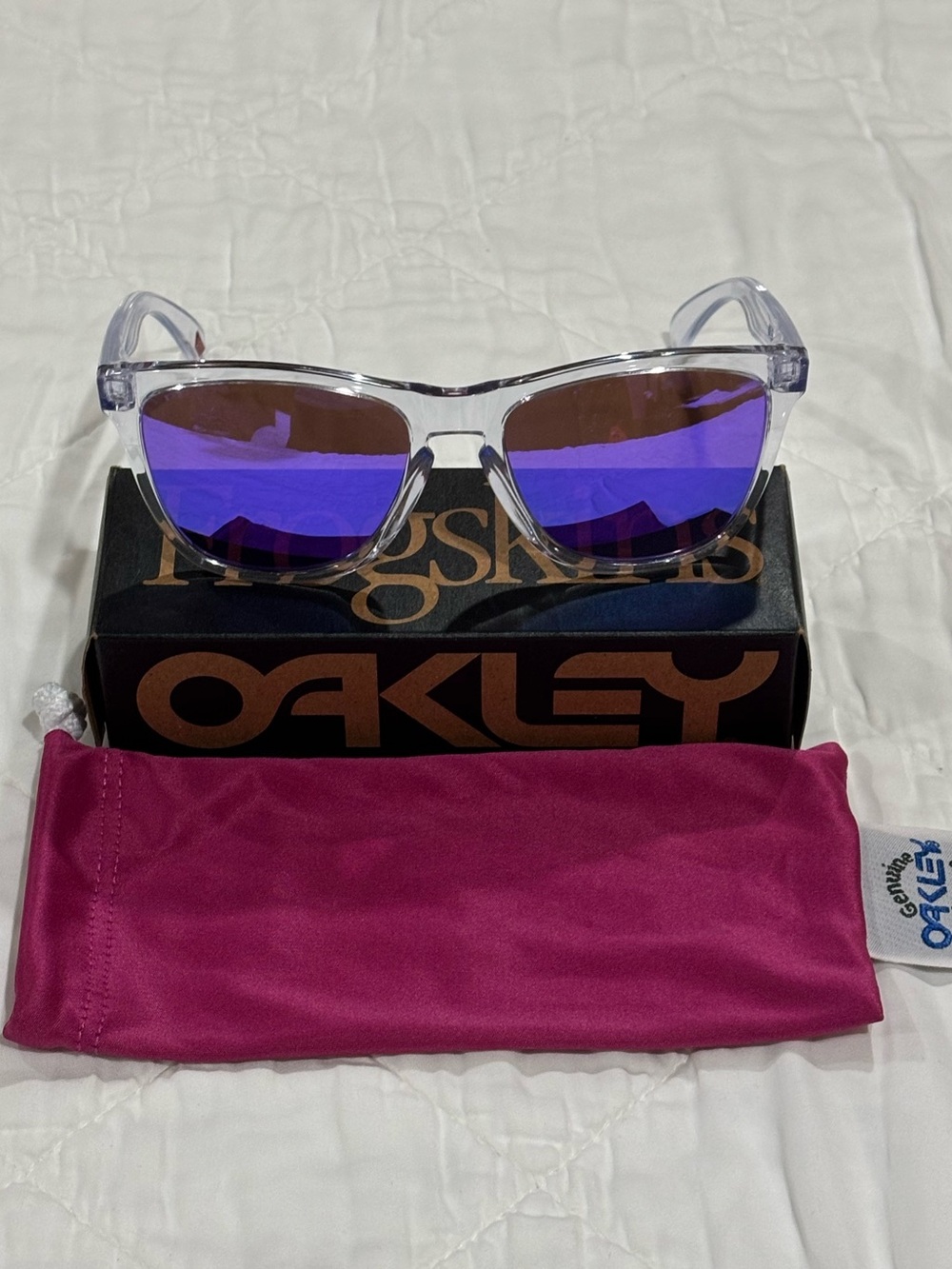 Oakley Shades - Prizm Violet Lenses,
Polished Clear Frame